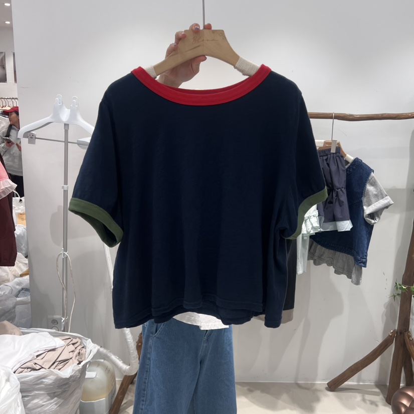 BLOOM韓國直郵㊣東大門實拍女裝新品時尚熱賣人氣休閑25春夏T恤BLOOM-ST恤圖色2