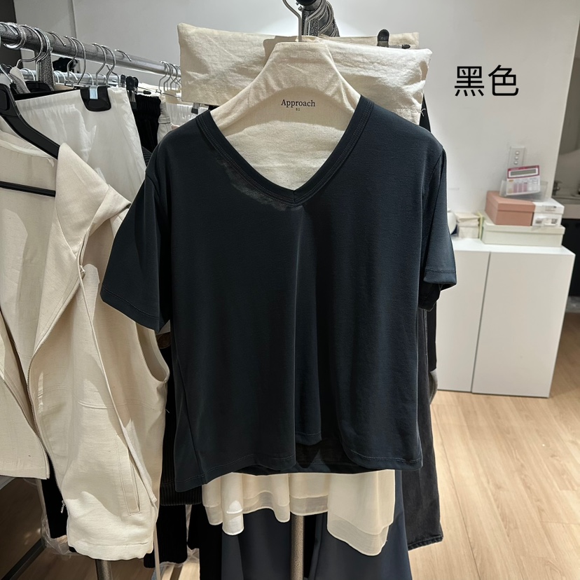APPROACH0.1韓國㊣直郵東大門代購女裝新品休閑25春夏熱賣T恤APPROACH0.1T恤圖色7