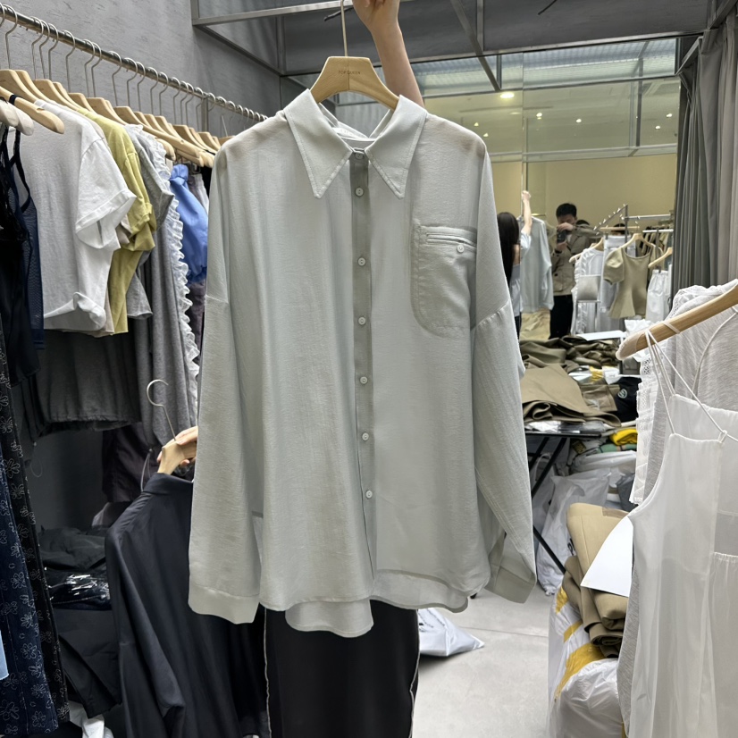 UOOV直郵韓國代購㊣女裝新款25春夏推薦人氣時尚襯衫蕾絲衫UOOV襯衫/蕾絲衫