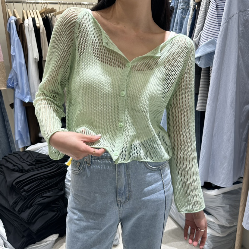 VINTAGE VIBE直郵韓國代購㊣女裝新款休閑推薦針織衫亞麻開衫VINTAGE VIBE針織衫