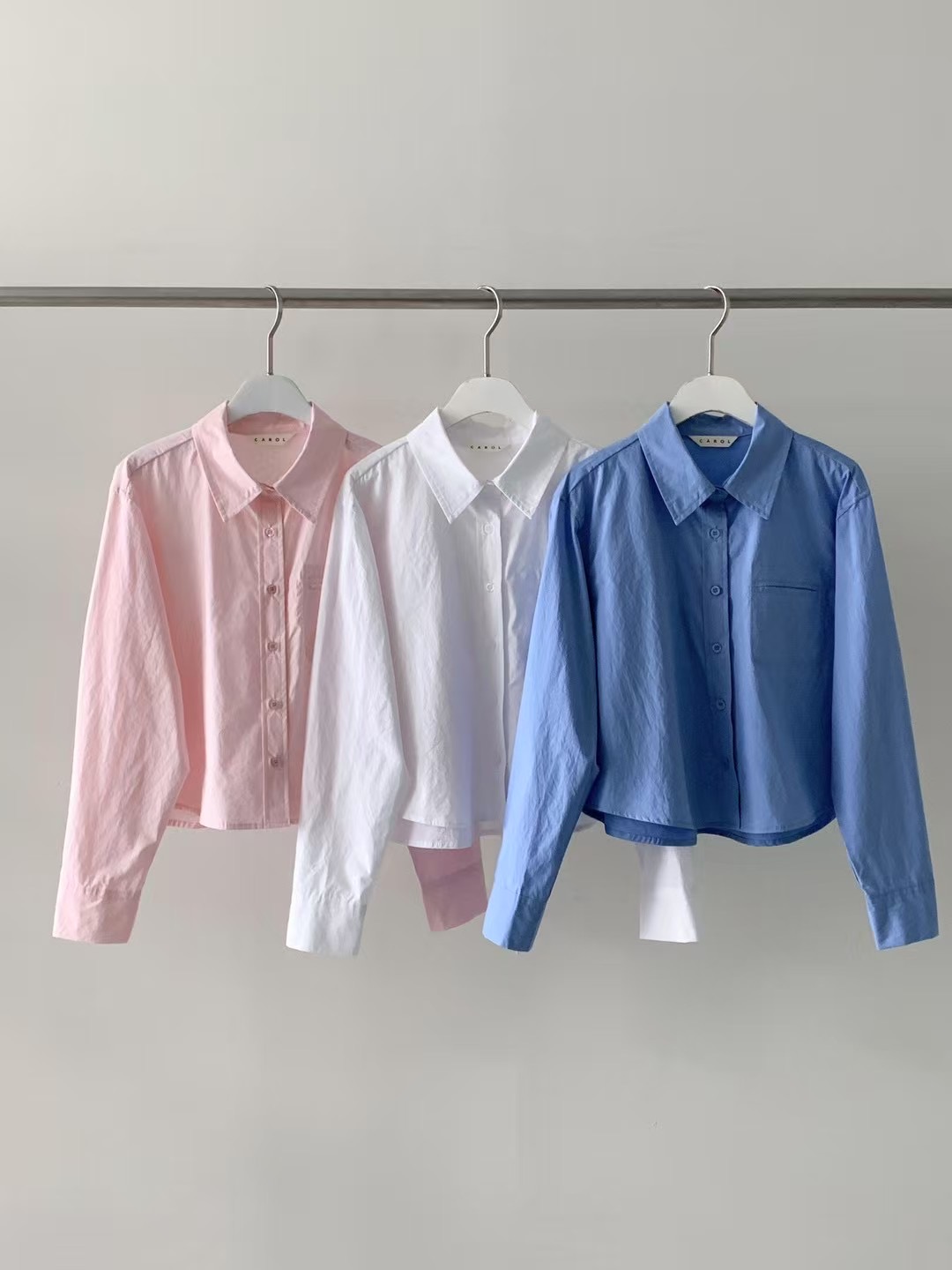 CAROL韓國㊣直郵東大門代購女裝新品25春夏人氣時尚襯衫蕾絲衫CAROL襯衫/蕾絲衫
