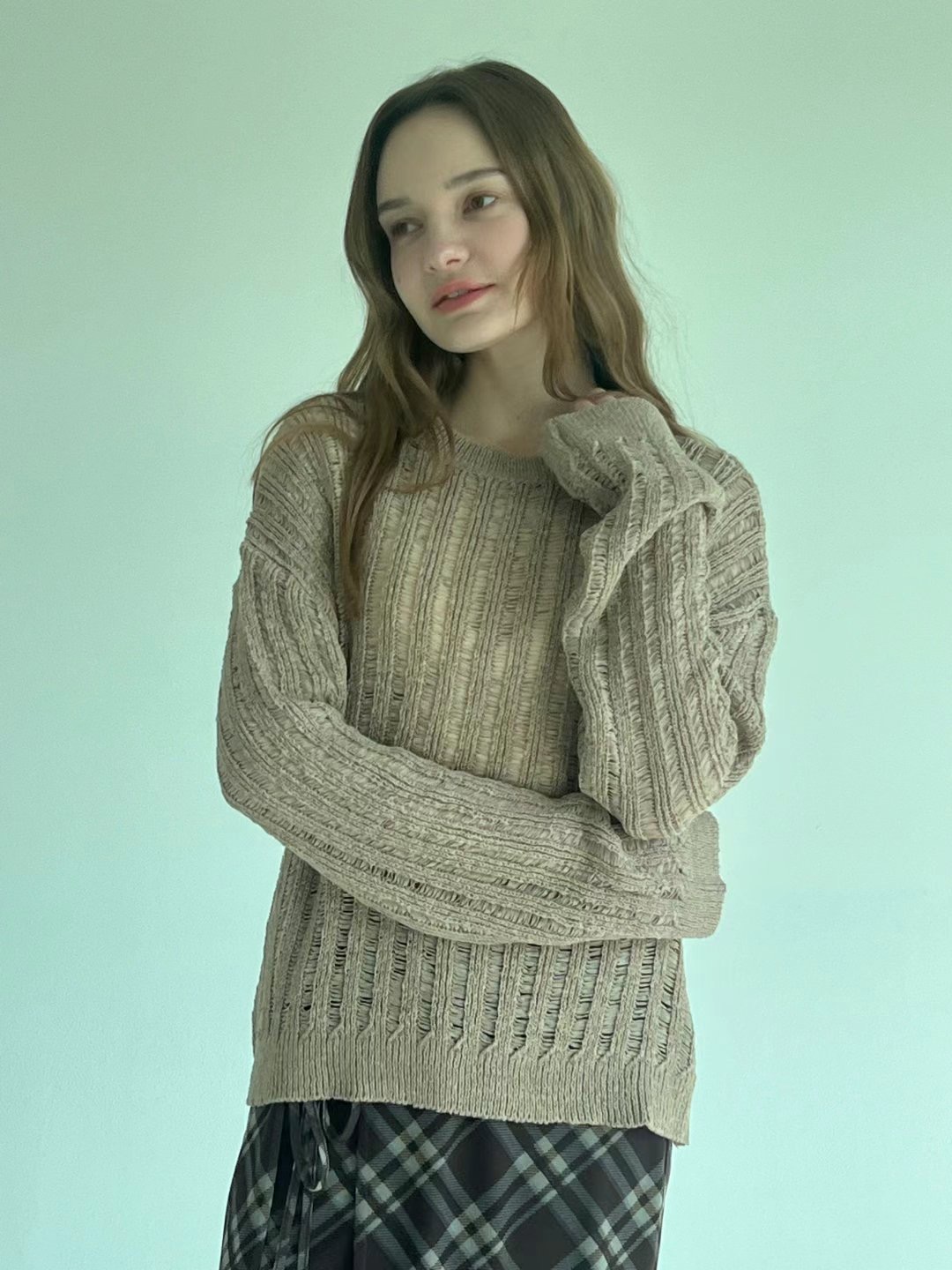 끌 벅지韓國㊣直郵東大門代購女裝新款休閑人氣熱賣25春夏毛衣Pull Buck毛衣