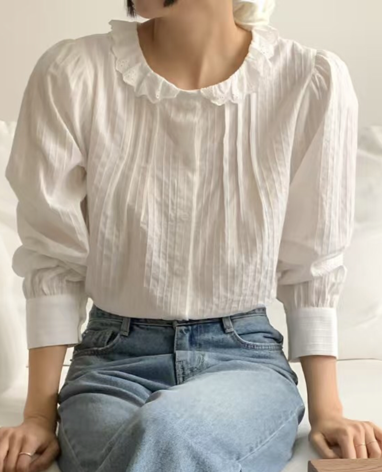 CAROL韓國㊣直郵東大門代購女裝新款熱賣時尚25春夏襯衫蕾絲衫CAROL襯衫/蕾絲衫