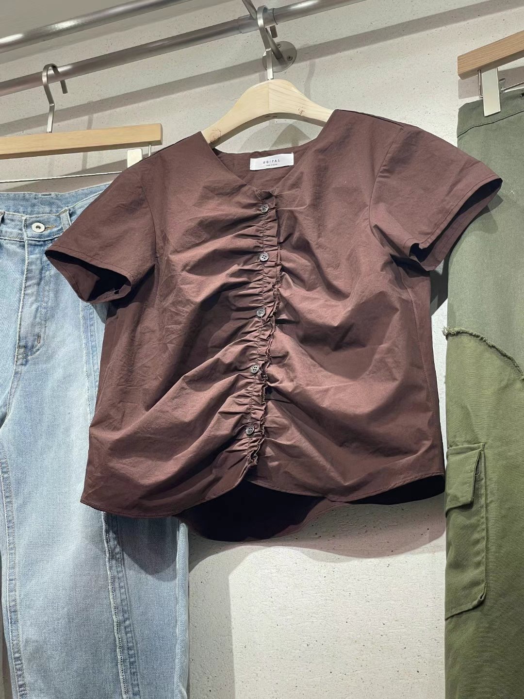 UGIPAL韓國直郵㊣東大門實拍女裝新品25春夏推薦襯衫蕾絲衫UGIPAL襯衫/蕾絲衫