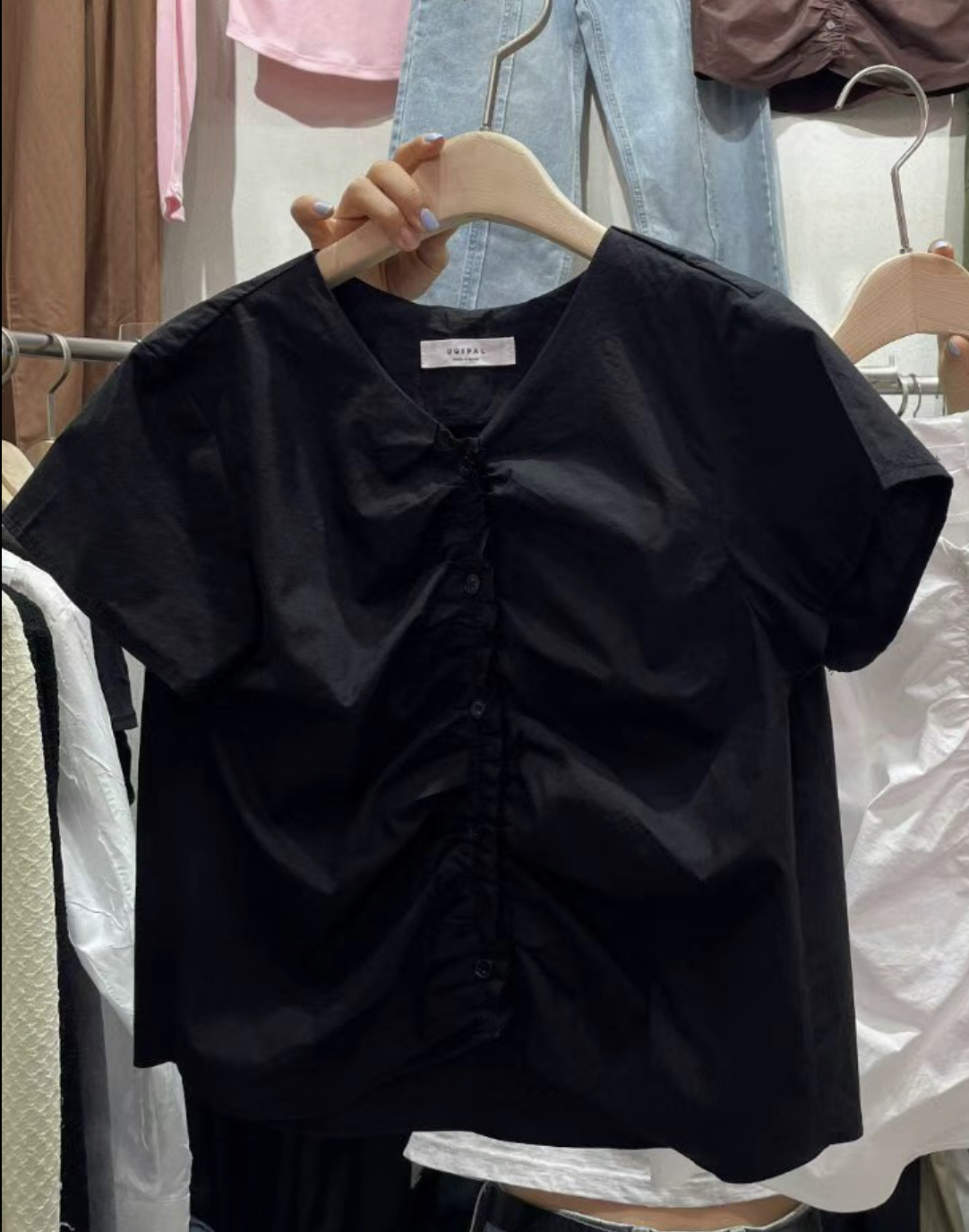 UGIPAL韓國直郵㊣東大門實拍女裝新品25春夏推薦襯衫蕾絲衫UGIPAL襯衫/蕾絲衫圖色2