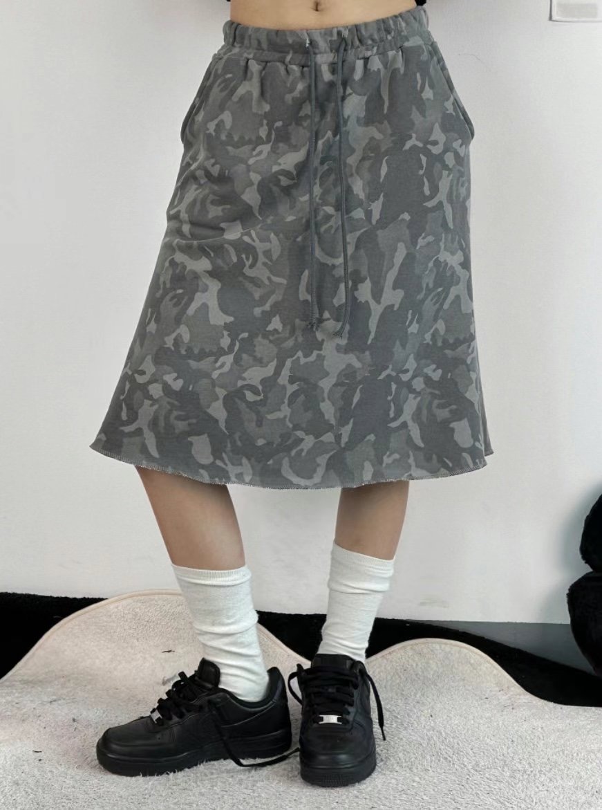UGIPAL韓國直郵㊣東大門實拍女裝新品人氣半身裙中短裙迷彩UGIPAL半身裙/中短裙