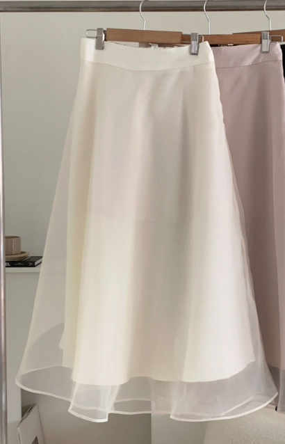 KARA-ot直郵韓國代購㊣女裝新品人氣25春夏長裙歐根紗喇叭KARA-ot長裙