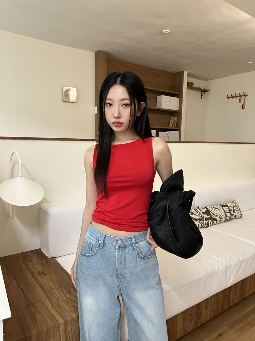 DOUZE直郵韓國代購㊣女裝新品時尚推薦人氣休閑25春夏吊帶背心DOUZE吊帶/背心