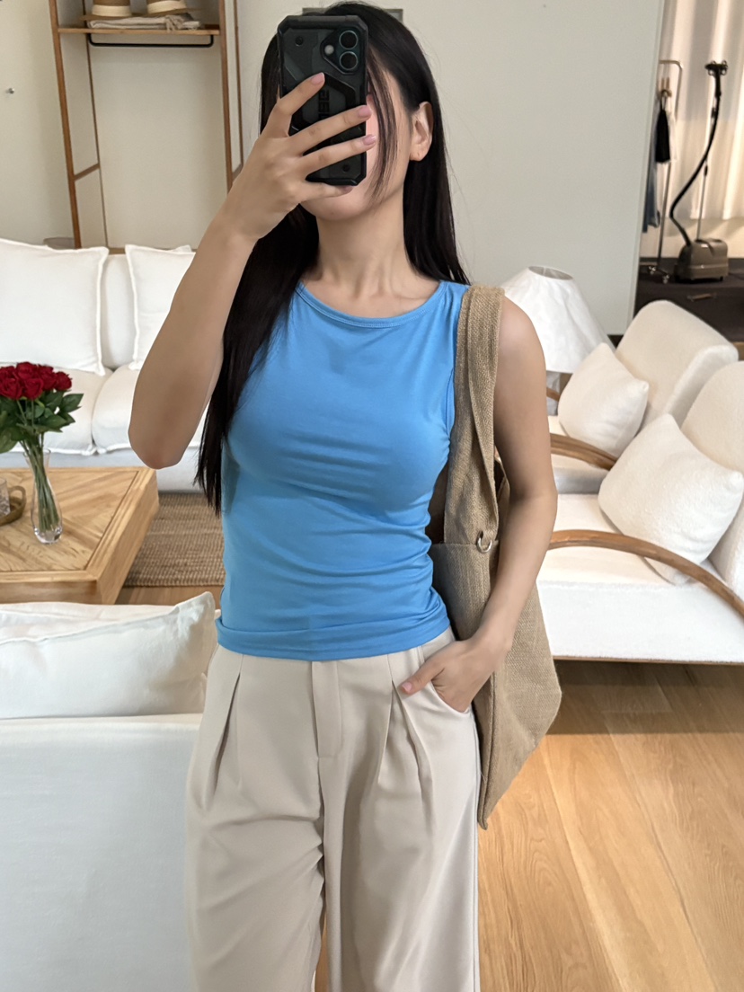 DOUZE直郵韓國代購㊣女裝新品時尚推薦人氣休閑25春夏吊帶背心DOUZE吊帶/背心