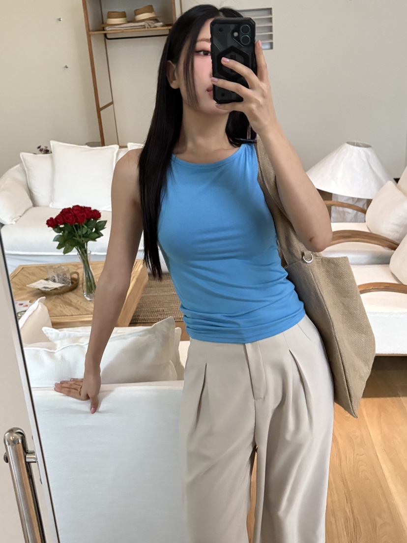 DOUZE直郵韓國代購㊣女裝新品時尚推薦人氣休閑25春夏吊帶背心DOUZE吊帶/背心