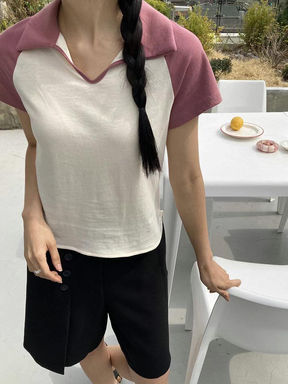 DRESS UP直郵韓國代購㊣女裝新款休閑人氣時尚熱賣推薦T恤DRESS UPT恤