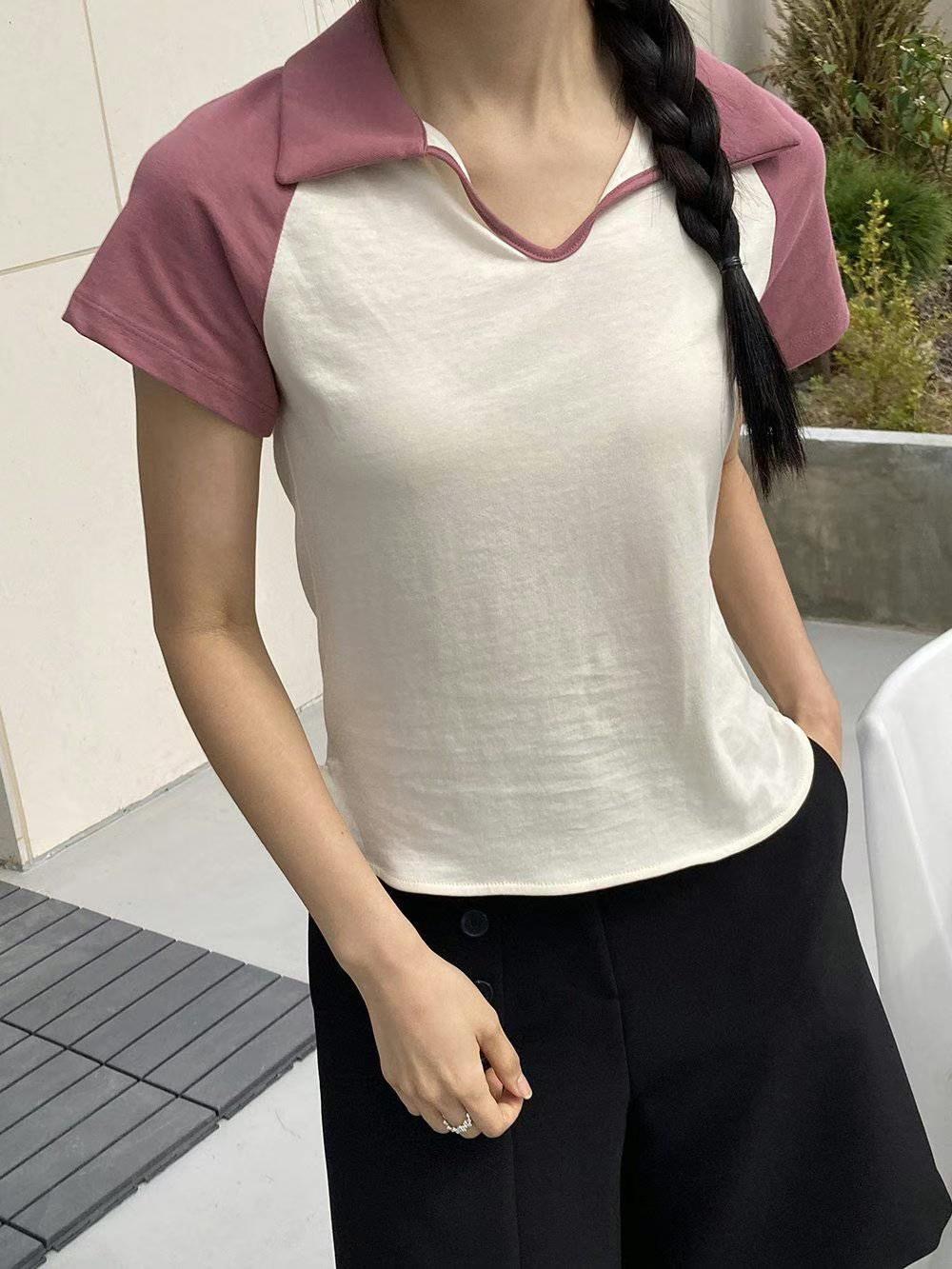 DRESS UP直郵韓國代購㊣女裝新款休閑人氣時尚熱賣推薦T恤DRESS UPT恤