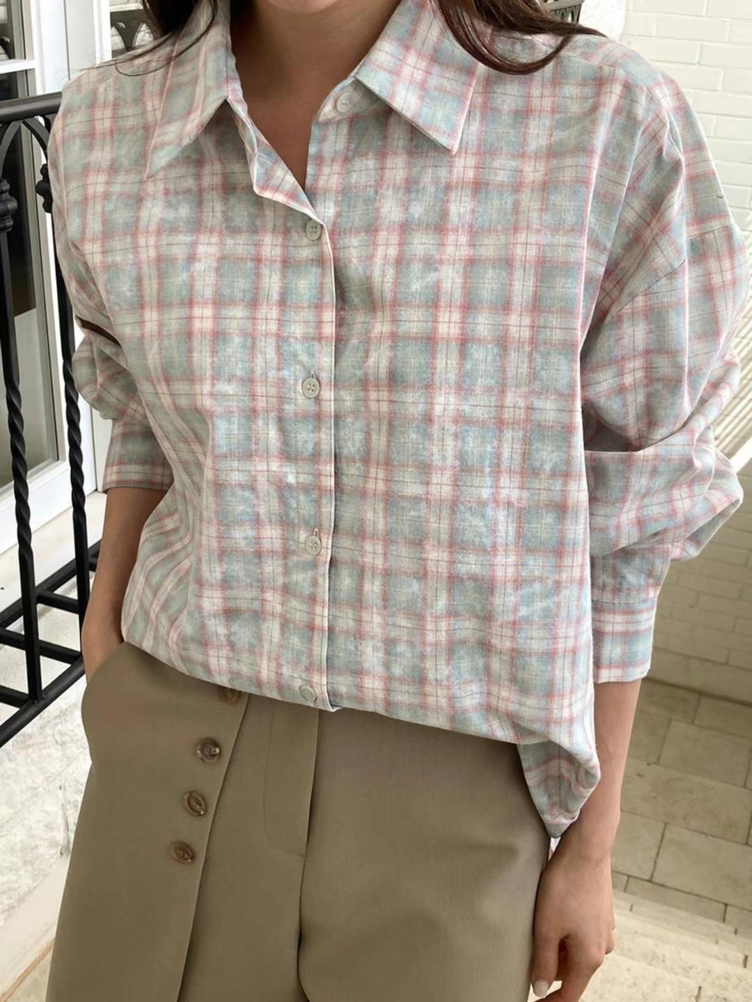 DRESS UP韓國㊣直郵東大門代購女裝新品人氣25春夏襯衫蕾絲衫DRESS UP襯衫/蕾絲衫圖色2