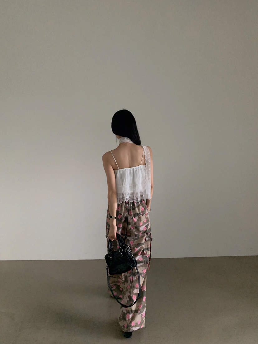 VERANDA韓國㊣直郵東大門代購女裝新款時尚休閑吊帶背心蕾絲VERANDA吊帶/背心
