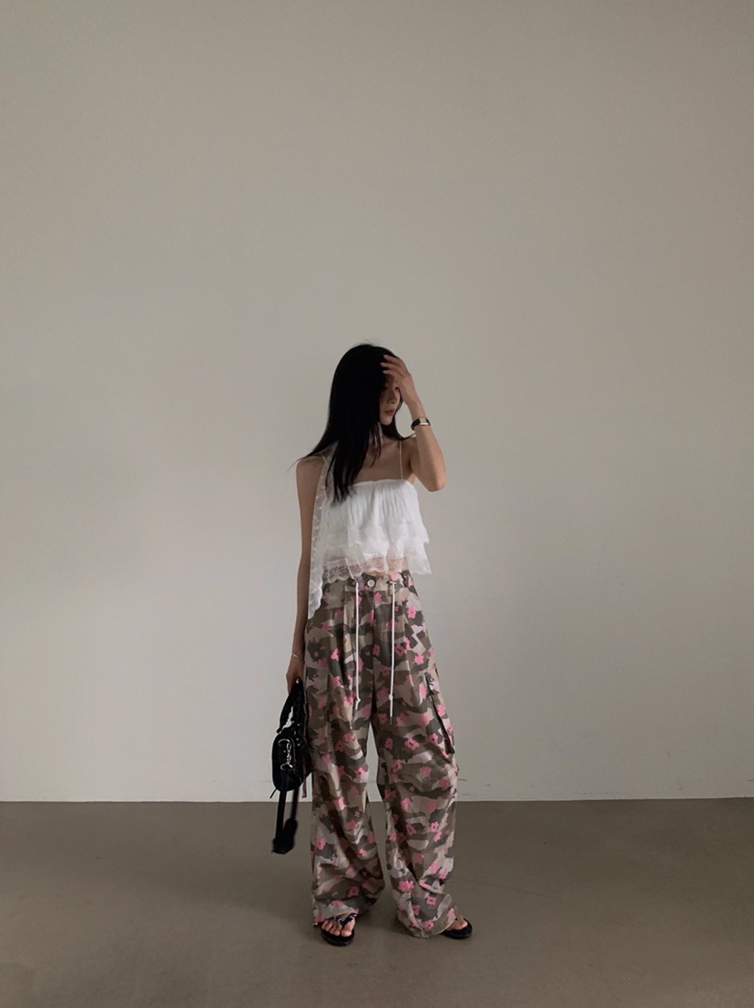 VERANDA韓國㊣直郵東大門代購女裝新款時尚休閑吊帶背心蕾絲VERANDA吊帶/背心