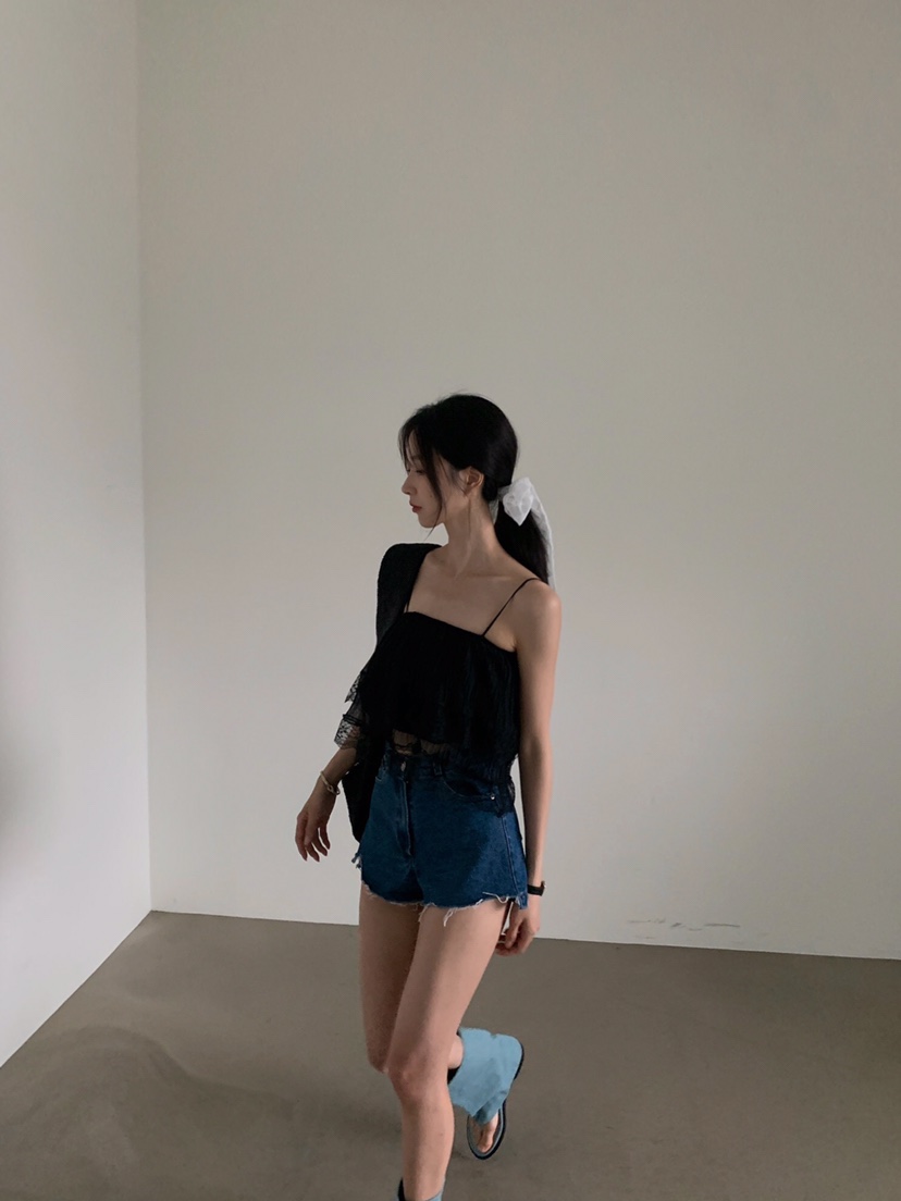 VERANDA韓國㊣直郵東大門代購女裝新款時尚休閑吊帶背心蕾絲VERANDA吊帶/背心
