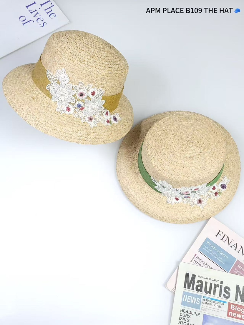 THE HAT-P直郵韓國代購㊣女裝新品休閑熱賣時尚帽子蕾絲花THE HAT帽子