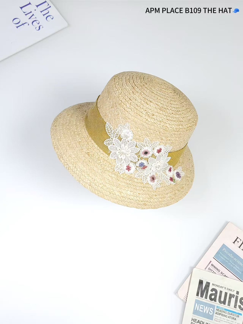 THE HAT-P直郵韓國代購㊣女裝新品休閑熱賣時尚帽子蕾絲花THE HAT帽子