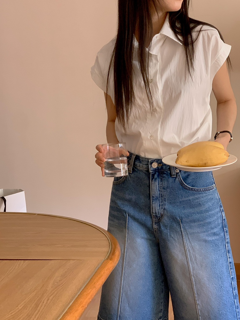 CM韓國㊣直郵東大門代購女裝新品推薦休閑25春夏襯衫蕾絲衫CM襯衫/蕾絲衫