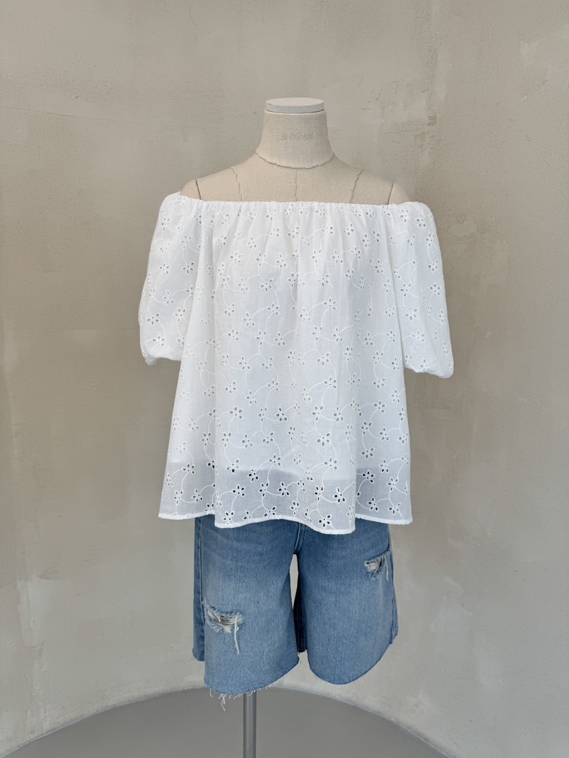 LAUNDRY韓國㊣直郵東大門代購女裝新品時尚25春夏襯衫蕾絲衫刺繡LAUNDRY襯衫/蕾絲衫