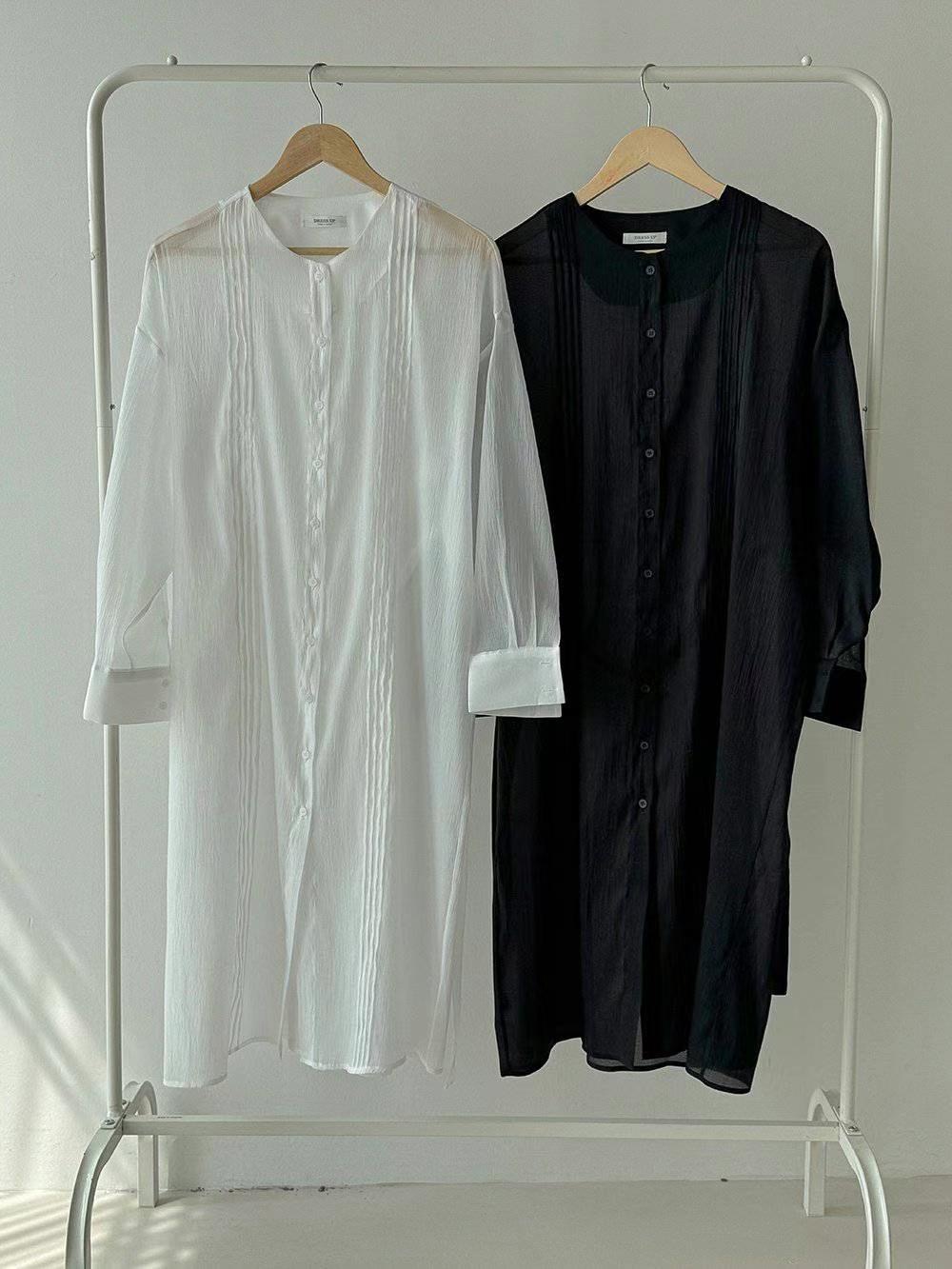 DRESS UP韓國直郵㊣東大門實拍女裝新款休閑25春夏連衣裙透明DRESS UP連衣裙