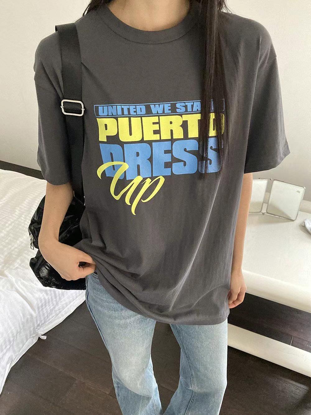 DRESS UP韓國直郵㊣女裝新品人氣推薦時尚休閑熱賣25春夏T恤DRESS UPT恤