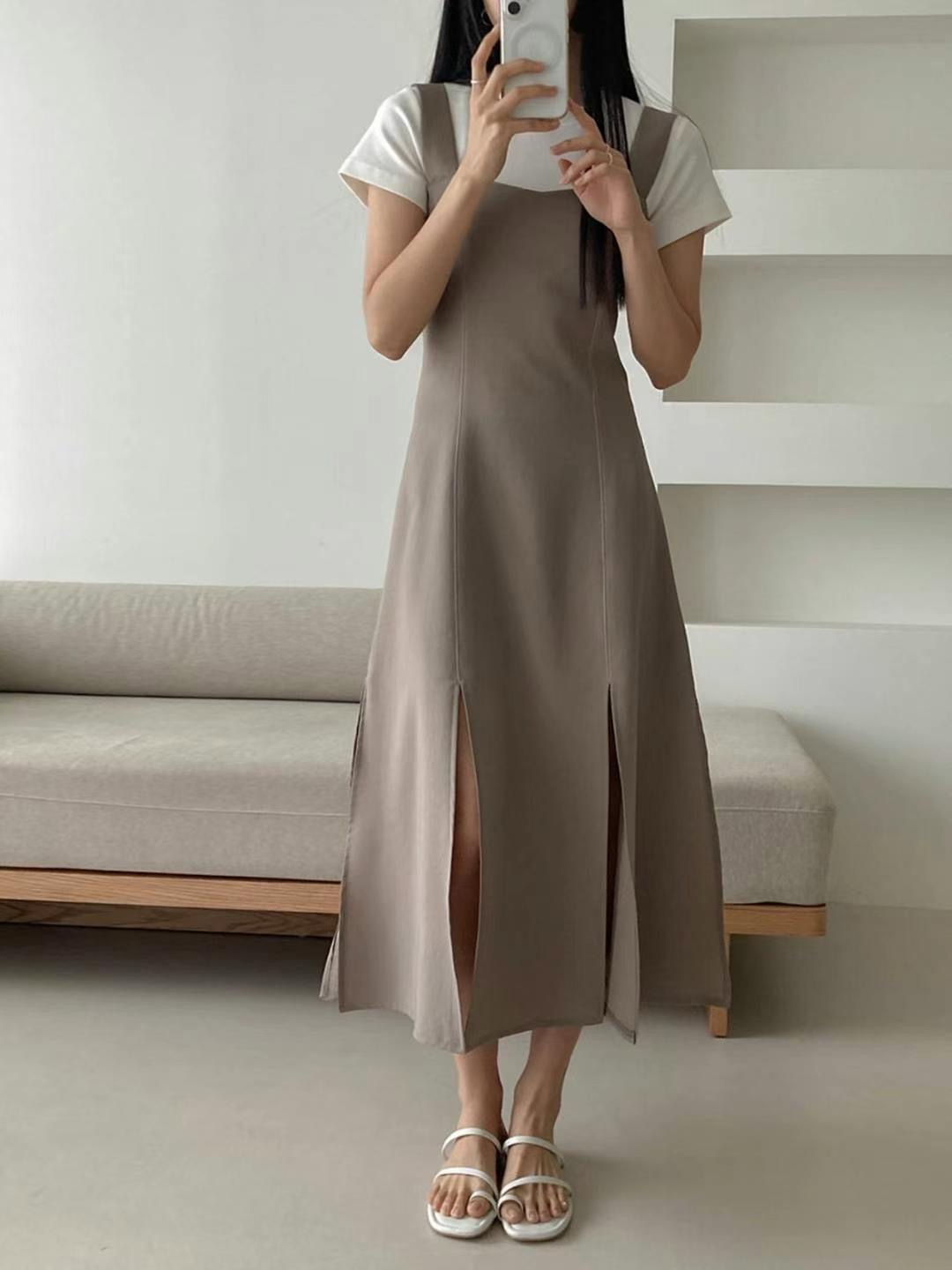 DRESS UP直郵韓國代購㊣女裝新款熱賣時尚人氣休閑推薦連衣裙DRESS UP連衣裙