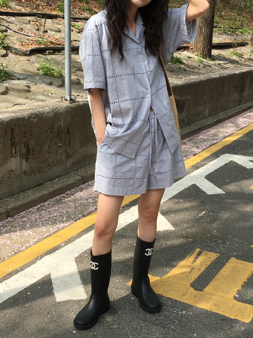 OURS韓國直郵㊣東大門實拍女裝新款熱賣休閑襯衫蕾絲衫蕾絲OURS襯衫/蕾絲衫