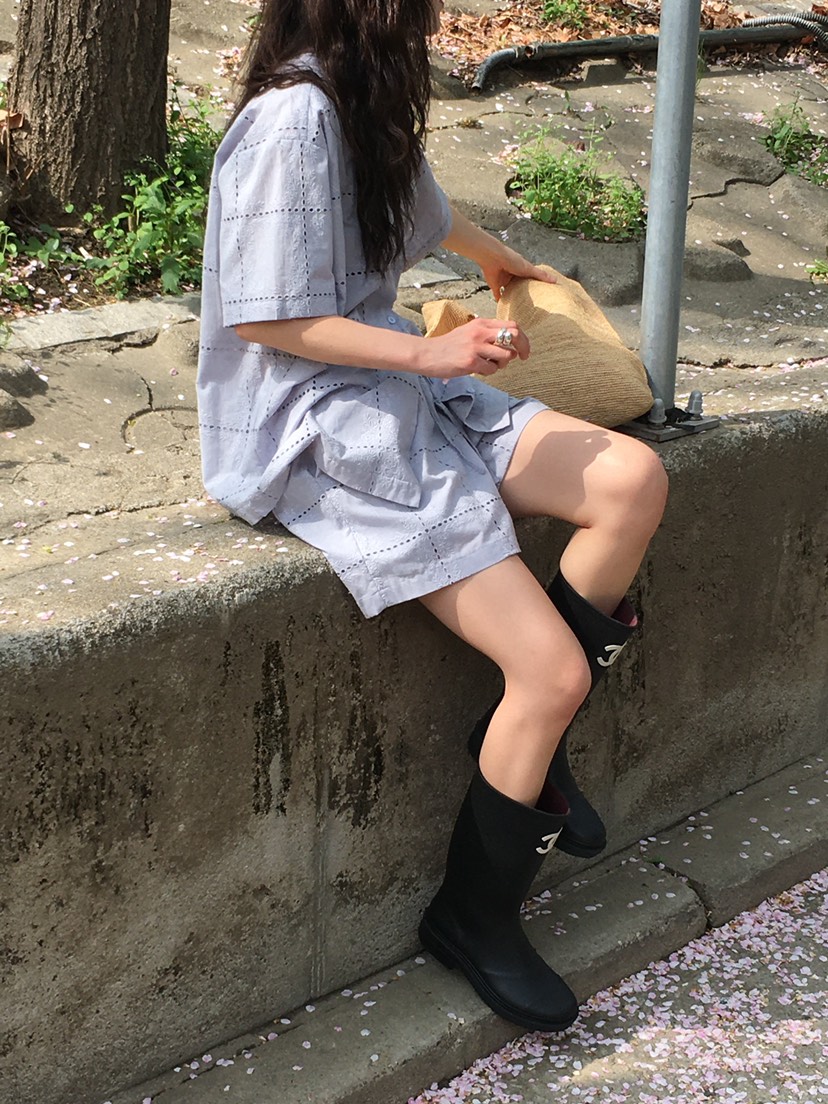 OURS韓國直郵㊣東大門實拍女裝新款熱賣休閑襯衫蕾絲衫蕾絲OURS襯衫/蕾絲衫