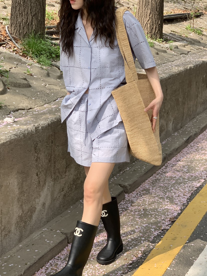 OURS韓國直郵㊣東大門實拍女裝新款熱賣休閑襯衫蕾絲衫蕾絲OURS襯衫/蕾絲衫