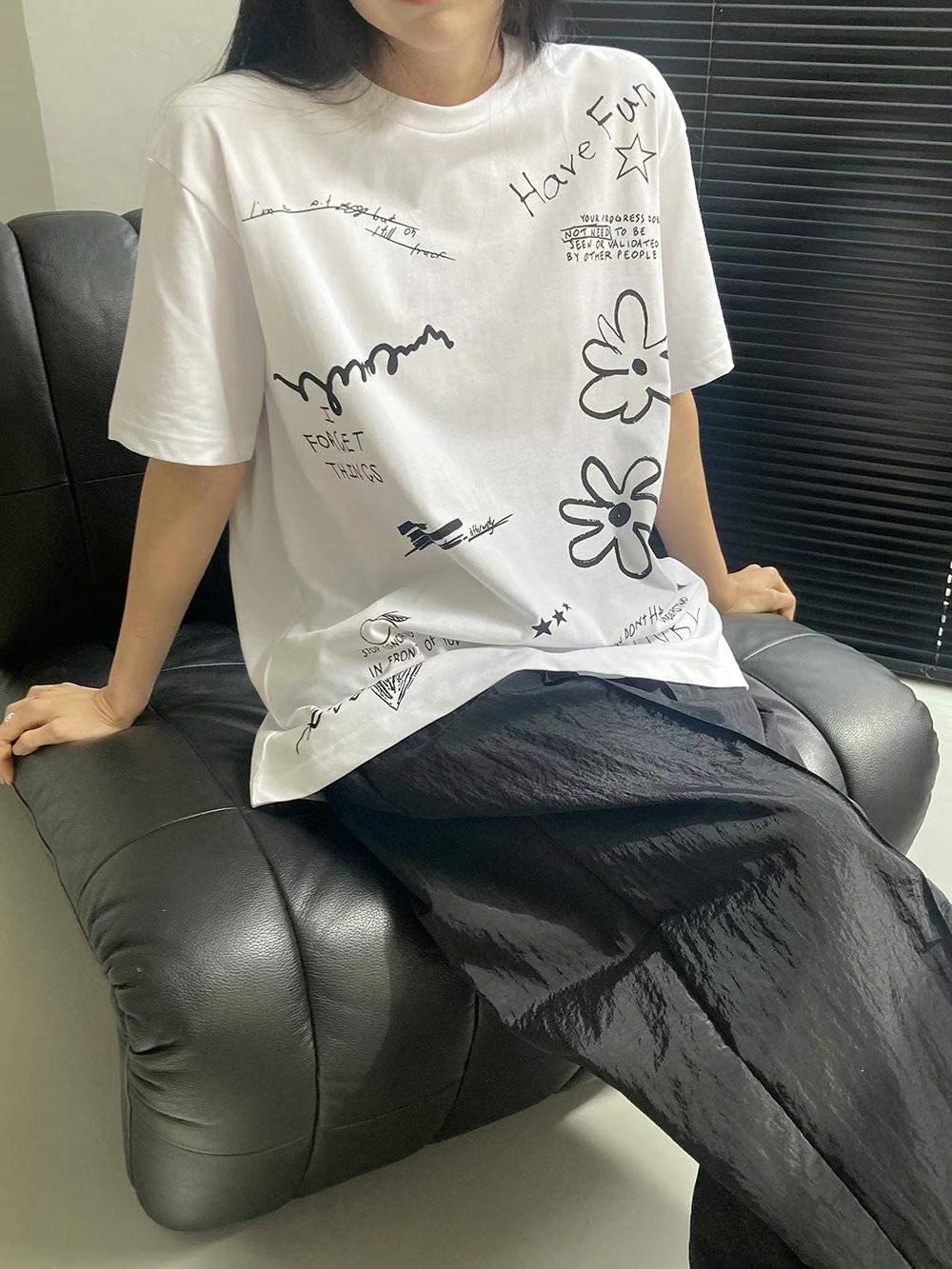 DRESS UP直郵韓國代購㊣女裝新款推薦時尚熱賣休閑25春夏T恤DRESS UPT恤