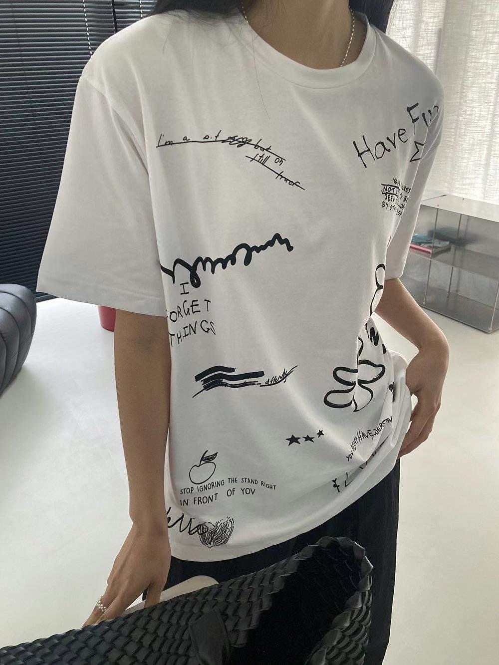 DRESS UP直郵韓國代購㊣女裝新款推薦時尚熱賣休閑25春夏T恤DRESS UPT恤