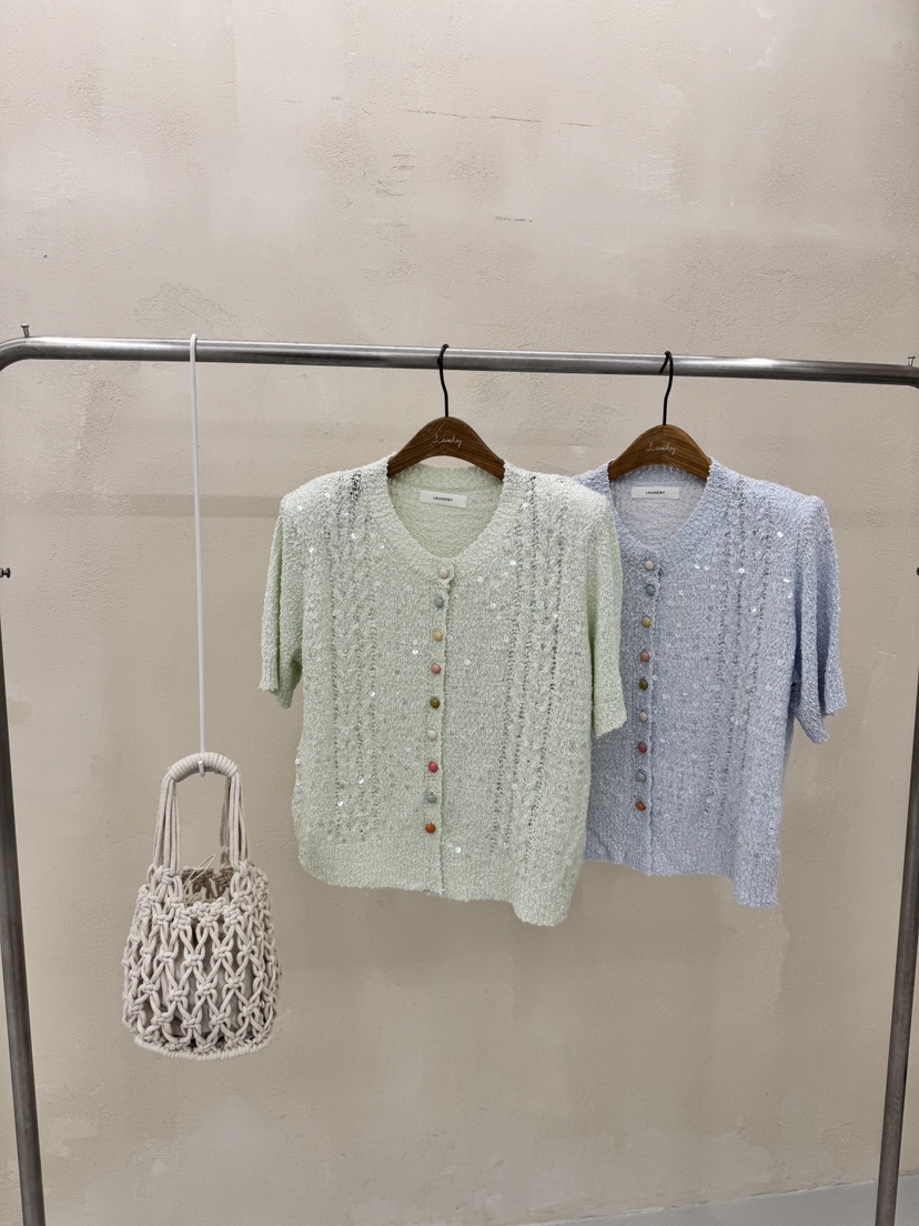 LAUNDRY韓國直郵㊣東大門實拍女裝新款推薦25春夏針織衫開衫紐扣LAUNDRY針織衫