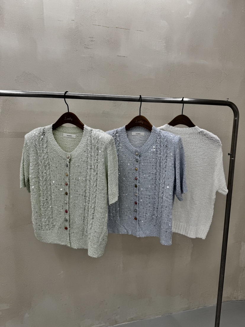LAUNDRY韓國直郵㊣東大門實拍女裝新款推薦25春夏針織衫開衫紐扣LAUNDRY針織衫