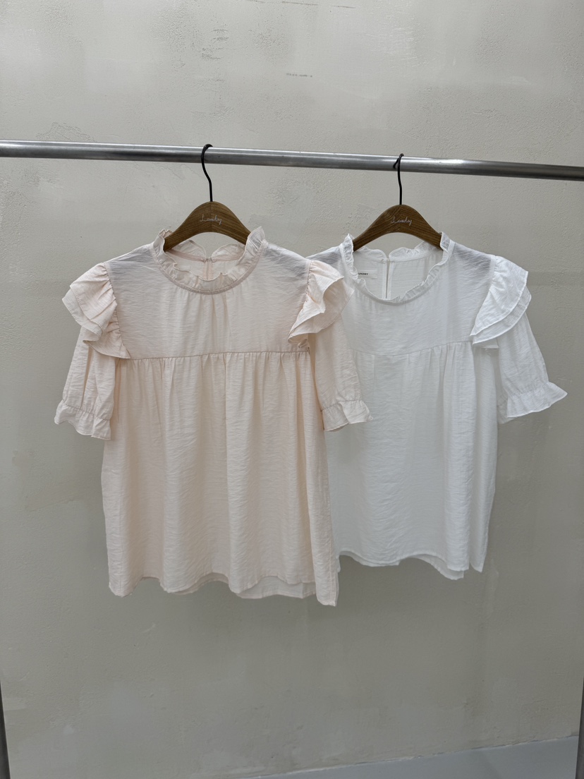 LAUNDRY韓國直郵㊣東大門實拍女裝新款時尚推薦襯衫蕾絲衫雙層LAUNDRY襯衫/蕾絲衫