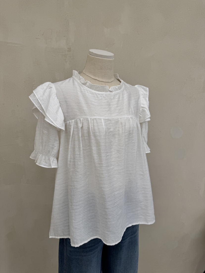 LAUNDRY韓國直郵㊣東大門實拍女裝新款時尚推薦襯衫蕾絲衫雙層LAUNDRY襯衫/蕾絲衫