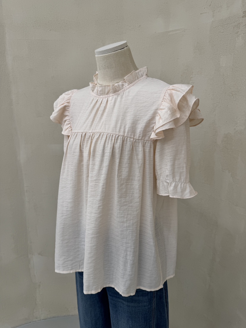 LAUNDRY韓國直郵㊣東大門實拍女裝新款時尚推薦襯衫蕾絲衫雙層LAUNDRY襯衫/蕾絲衫