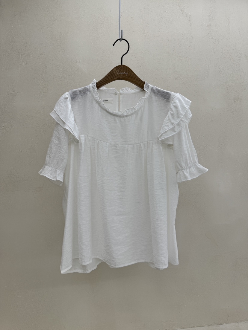 LAUNDRY韓國直郵㊣東大門實拍女裝新款時尚推薦襯衫蕾絲衫雙層LAUNDRY襯衫/蕾絲衫