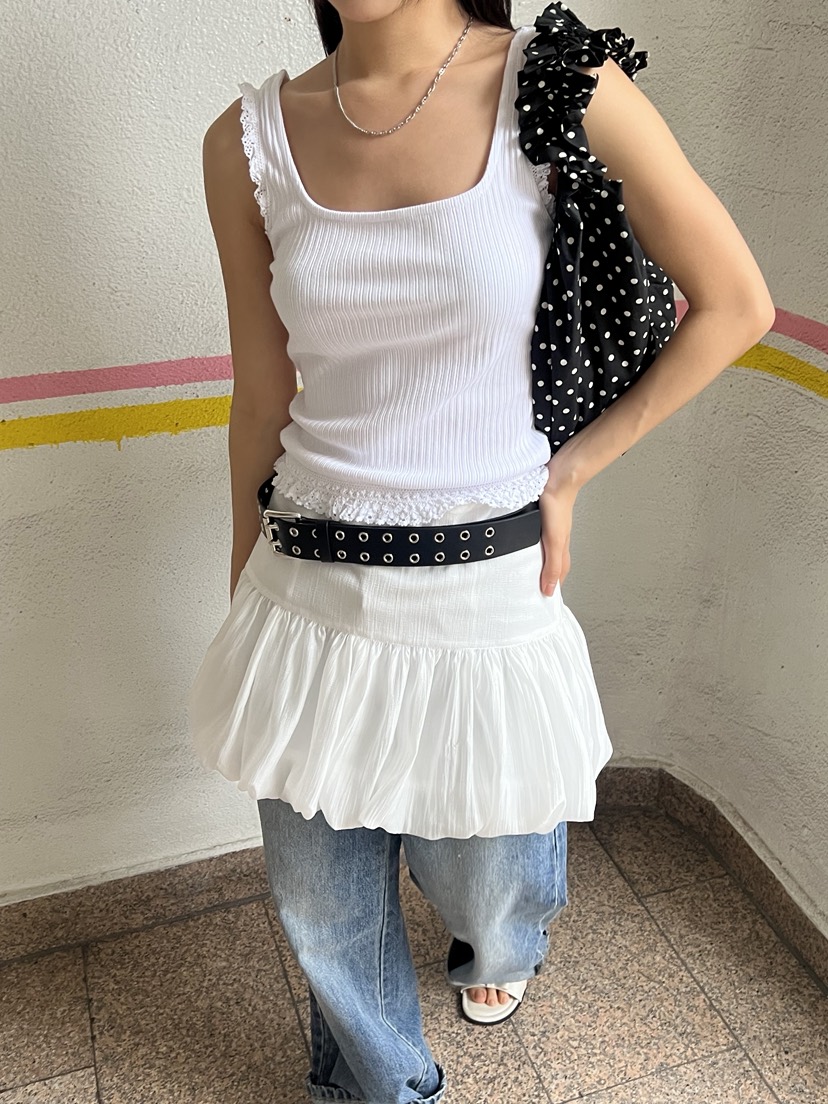 SUNDER MARKET韓國直郵㊣女裝新品25春夏時尚熱賣吊帶背心SUNDER MARKET吊帶/背心