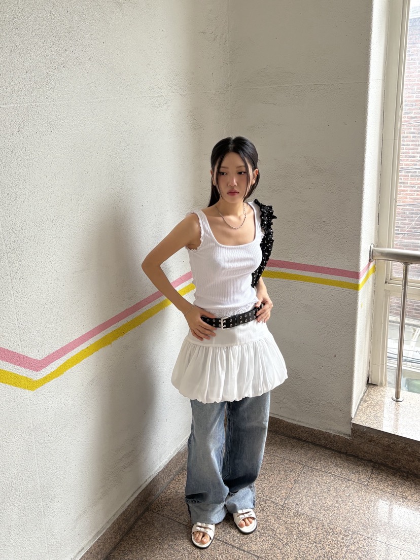 SUNDER MARKET韓國直郵㊣女裝新品25春夏時尚熱賣吊帶背心SUNDER MARKET吊帶/背心