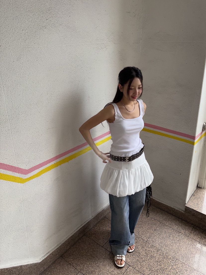 SUNDER MARKET韓國直郵㊣女裝新品25春夏時尚熱賣吊帶背心SUNDER MARKET吊帶/背心