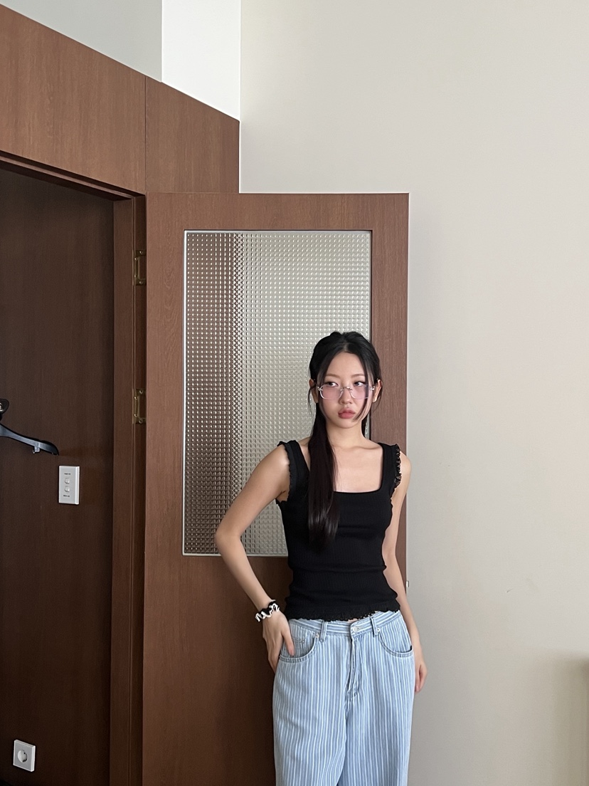 SUNDER MARKET韓國直郵㊣女裝新品25春夏時尚熱賣吊帶背心SUNDER MARKET吊帶/背心