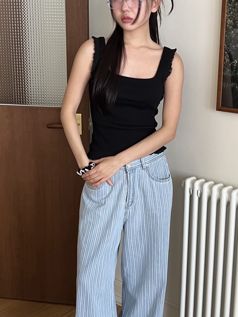 SUNDER MARKET韓國直郵㊣女裝新品25春夏時尚熱賣吊帶背心SUNDER MARKET吊帶/背心