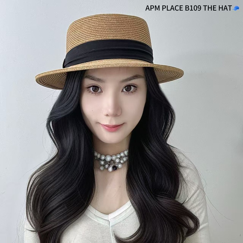 THE HAT-P韓國直郵㊣東大門實拍女裝新款熱賣時尚帽子絲綢THE HAT帽子圖色2