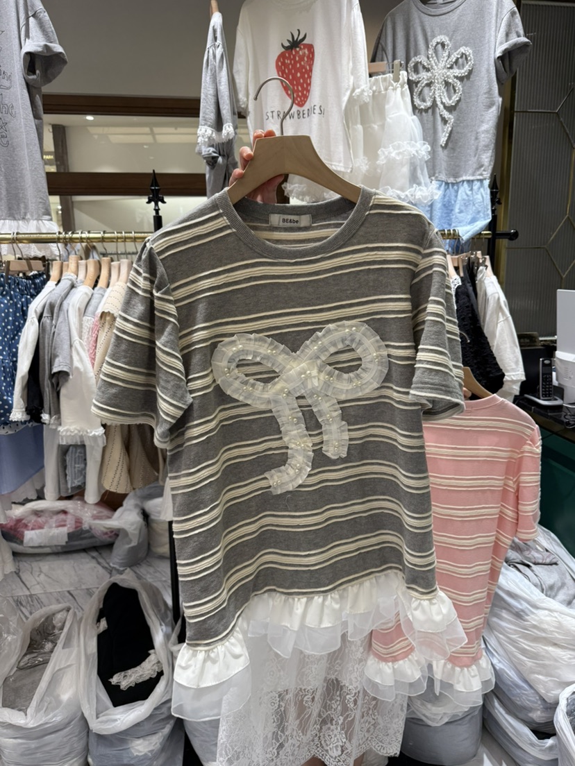 BE&BE韓國㊣直郵東大門代購女裝新品25春夏休閑推薦T恤BE&beT恤圖色3