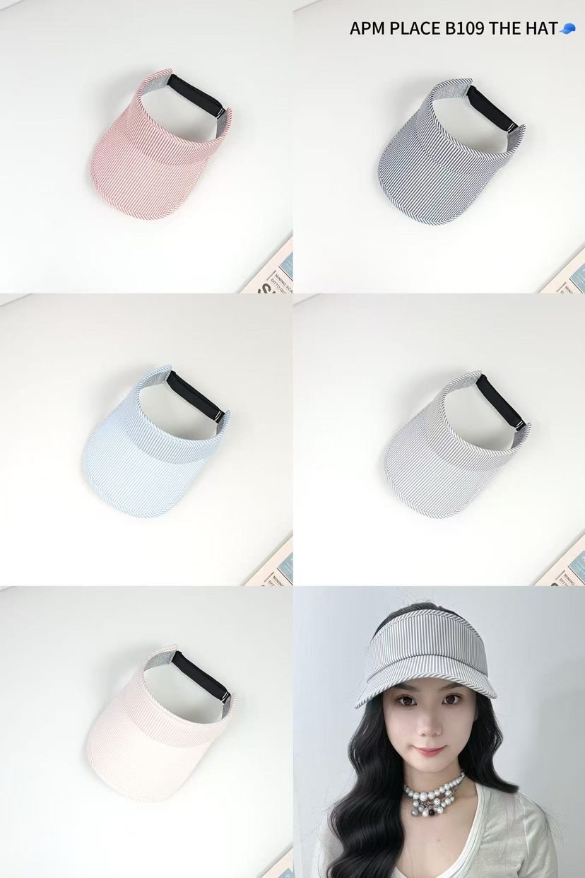 THE HAT-P直郵韓國代購㊣女裝新品人氣休閑時尚推薦帽子條紋THE HAT帽子