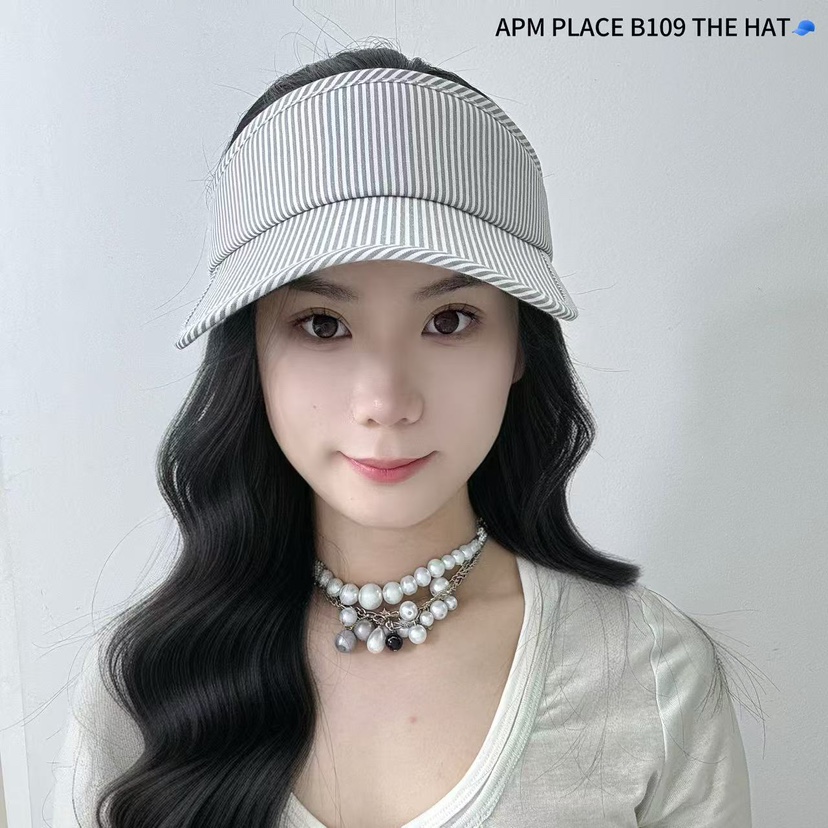 THE HAT-P直郵韓國代購㊣女裝新品人氣休閑時尚推薦帽子條紋THE HAT帽子圖色1