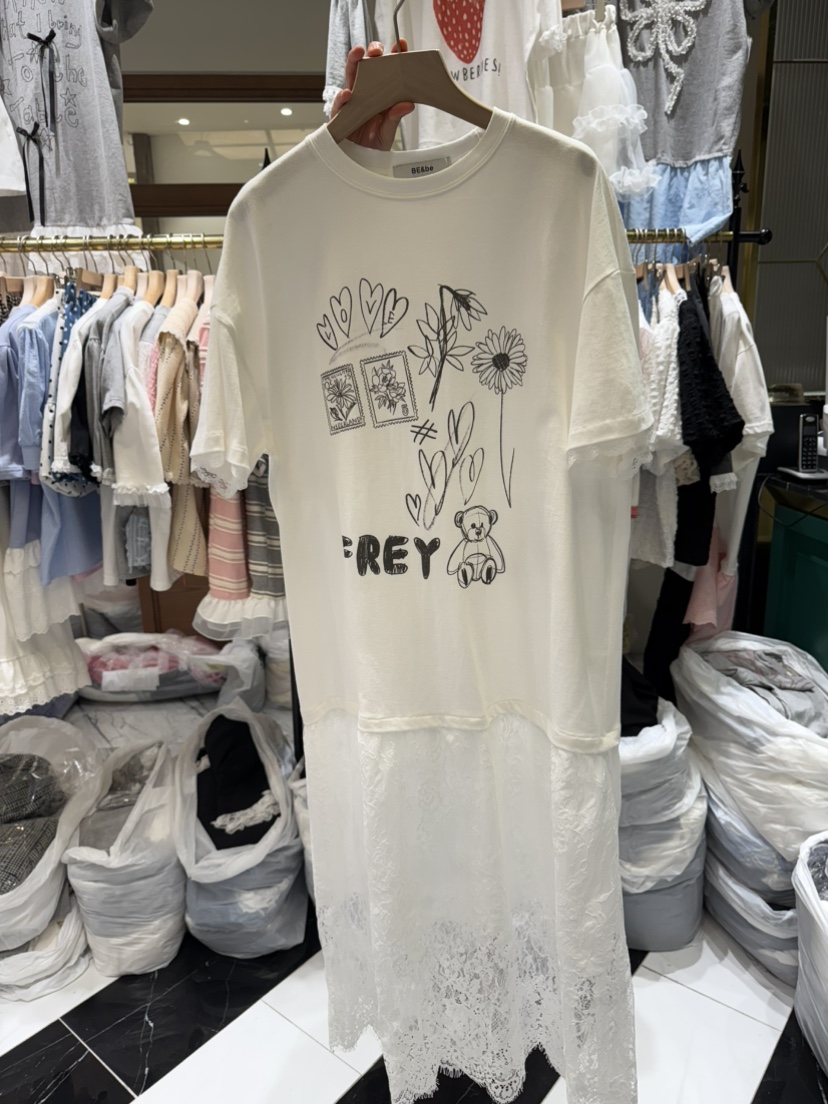 BE&BE韓國直郵㊣東大門實拍女裝新款人氣熱賣25春夏連衣裙BE&be連衣裙圖色2