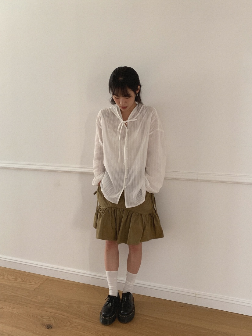 SLAT韓國㊣直郵東大門代購女裝新品時尚休閑推薦襯衫蕾絲衫SLAT襯衫/蕾絲衫
