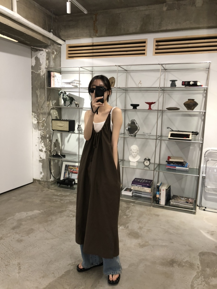 FOSET韓國直郵㊣女裝新款25春夏時尚人氣推薦休閑連衣裙亞麻FOSET連衣裙